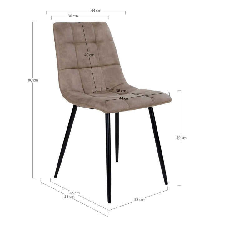 Middelfart Köksstol Microfiber Ljusbrun