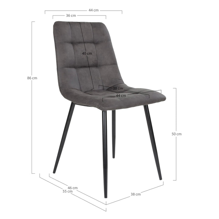 Middelfart Köksstol Microfiber Grå