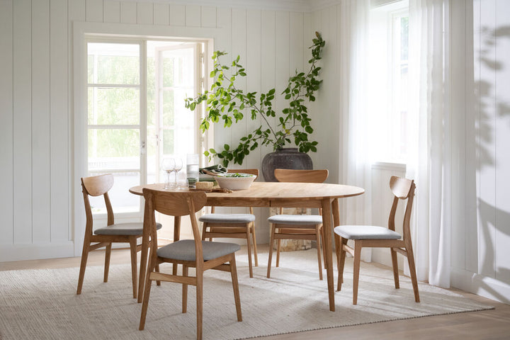 Rodham stol ek/grå-beige