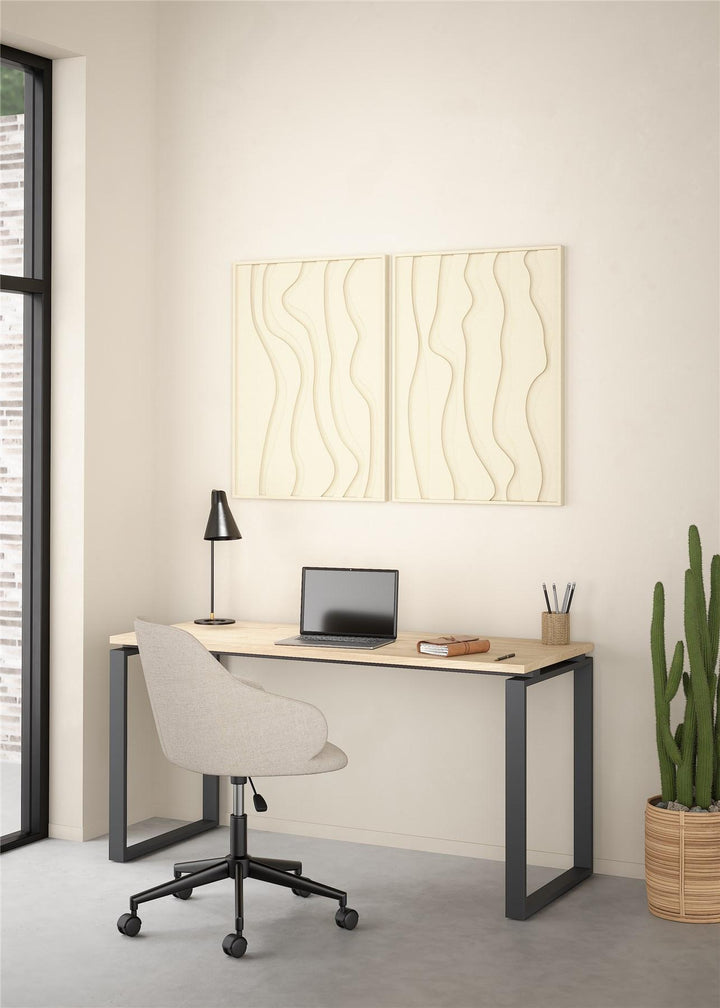 Sign Skrivbord 150 cm Hickory Mattgrå