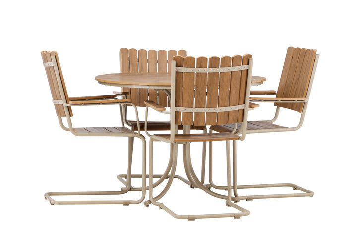 Holmsund Rund Matgrupp - Beige