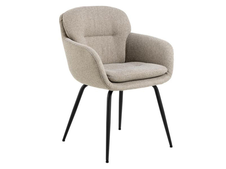 Dora karmstol – beige tyg
