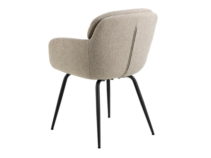 Dora karmstol – beige tyg
