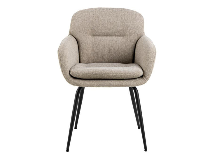 Dora karmstol – beige tyg