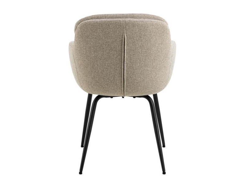 Dora karmstol – beige tyg