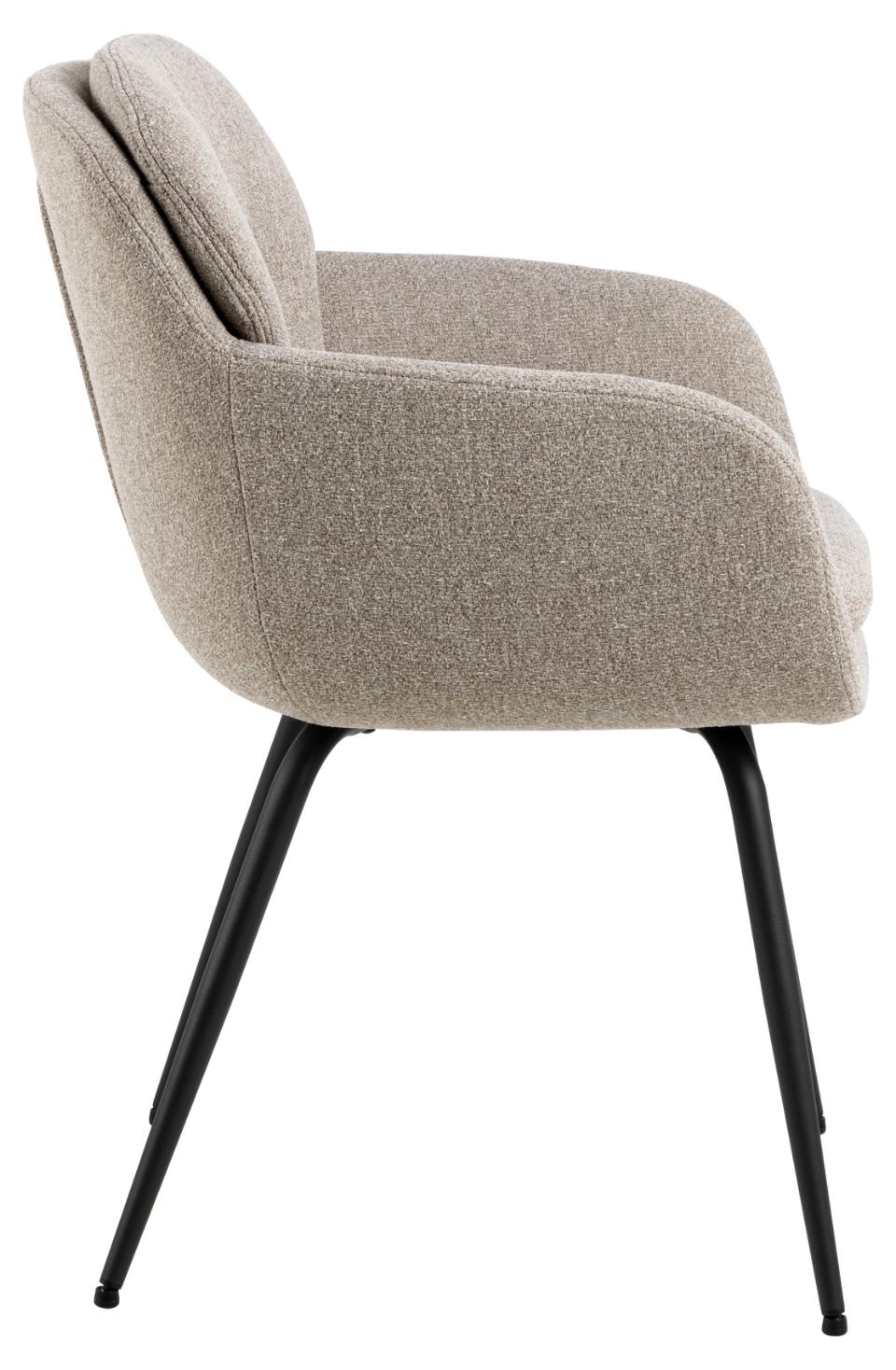 Dora karmstol – beige tyg