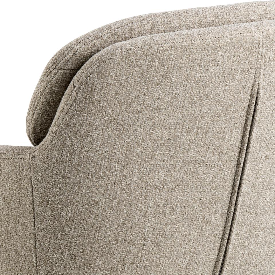 Dora karmstol – beige tyg