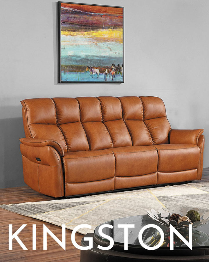 Kingston 3-sits Reclinersoffa med hög rygg