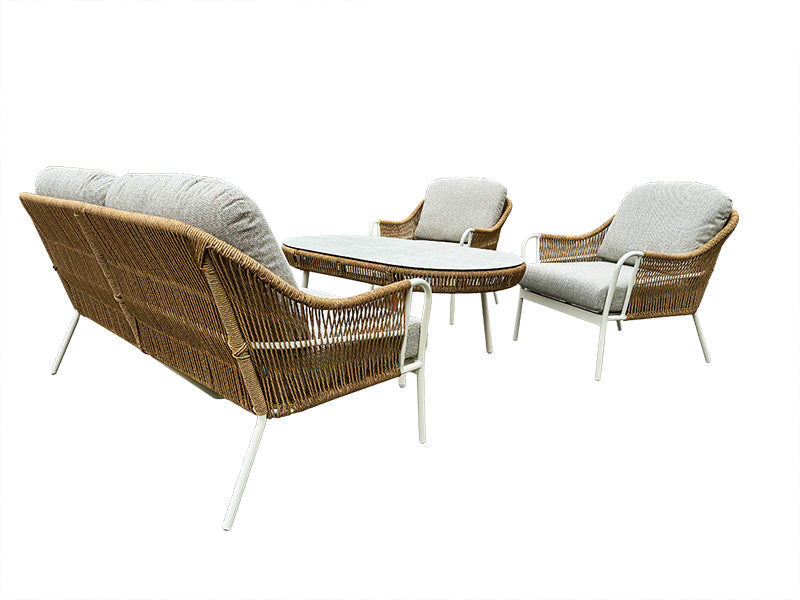 Olivia utemöbel soffgrupp i natur twist