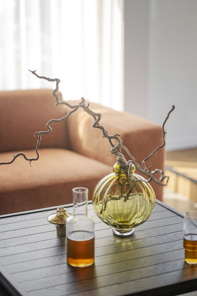 Deerfield soffbord 70x70 brun ek/svart metall