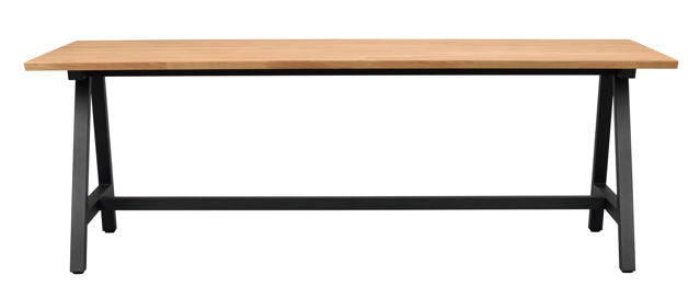 Carradale matbord 220 ek/A-ben svart metall