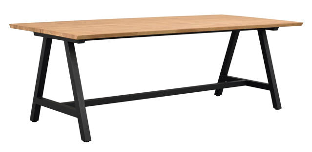 Carradale matbord 220 ek/A-ben svart metall