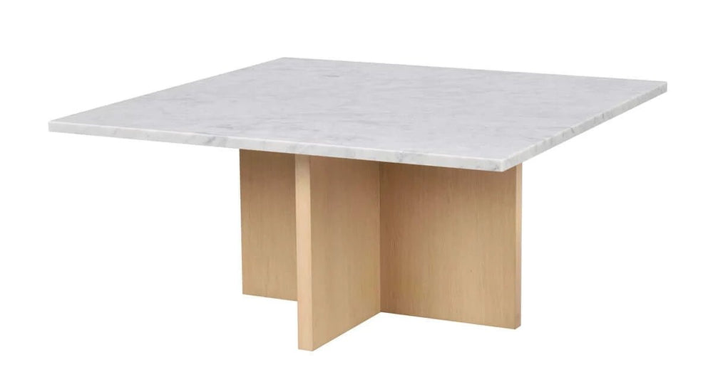 BROOKSVILLE SOFFBORD KVADRATISKT VITPIGMENTERAD/VIT MARMOR - Möbelhuset