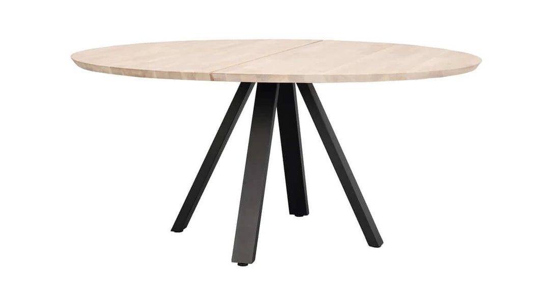 CARRADALE RUNT MATBORD V-BEN VITPIGMENTERAD/SVART - Möbelhuset
