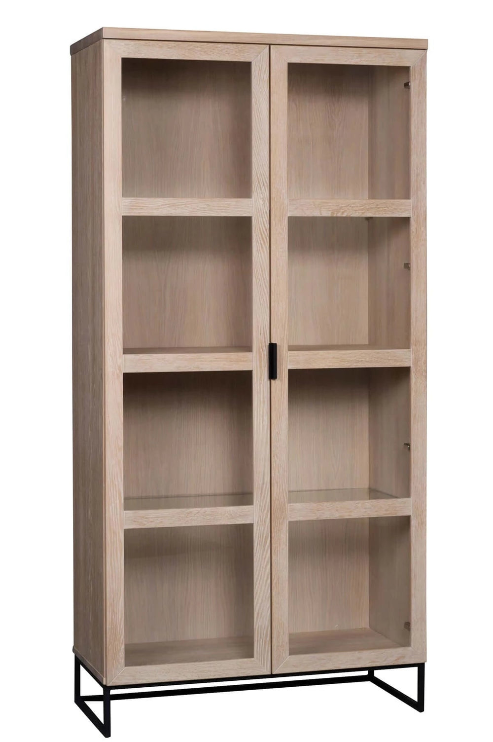 EVERETT VITRINSKÅP VITPIGMENTERAD/SVART - Möbelhuset