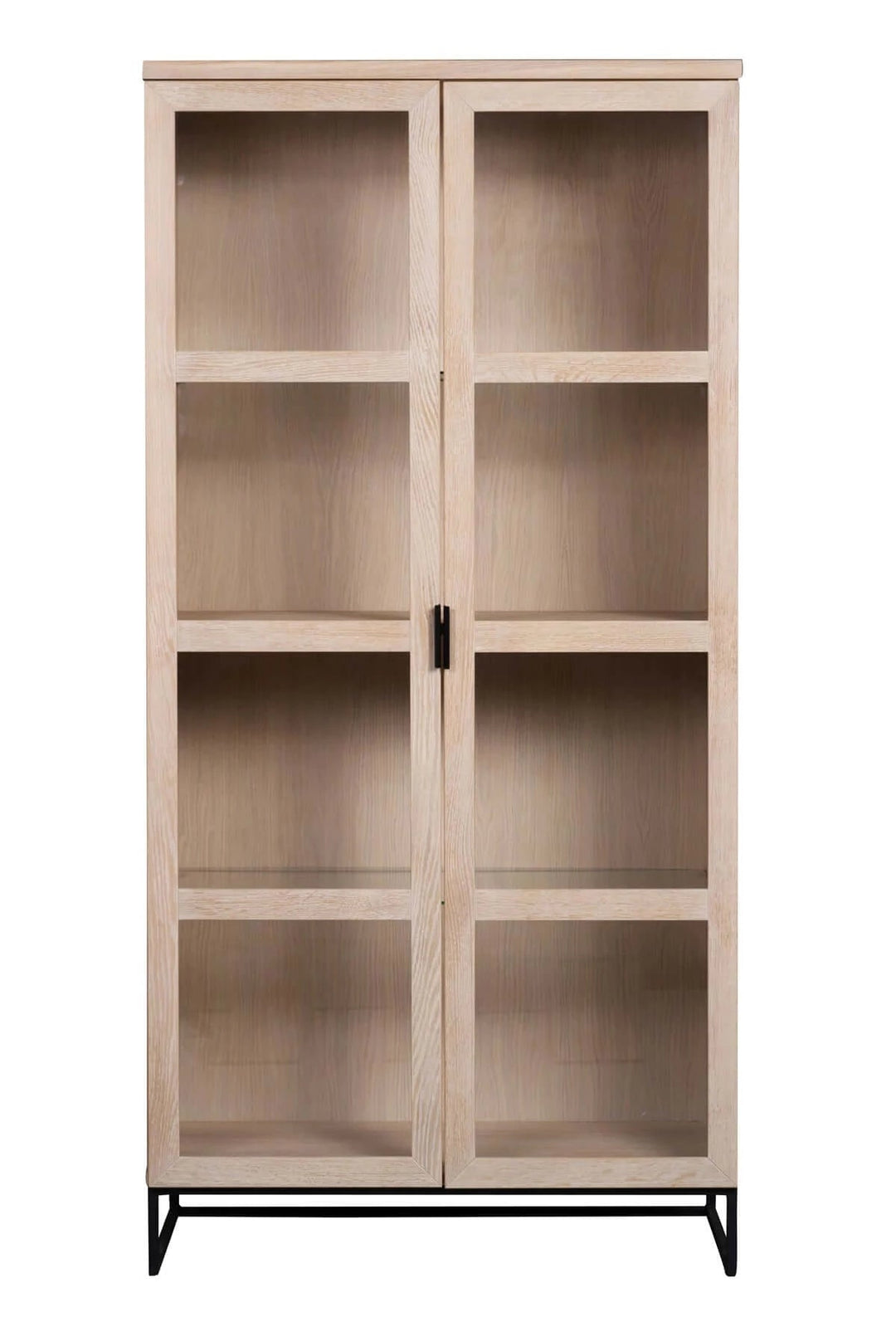 EVERETT VITRINSKÅP VITPIGMENTERAD/SVART - Möbelhuset