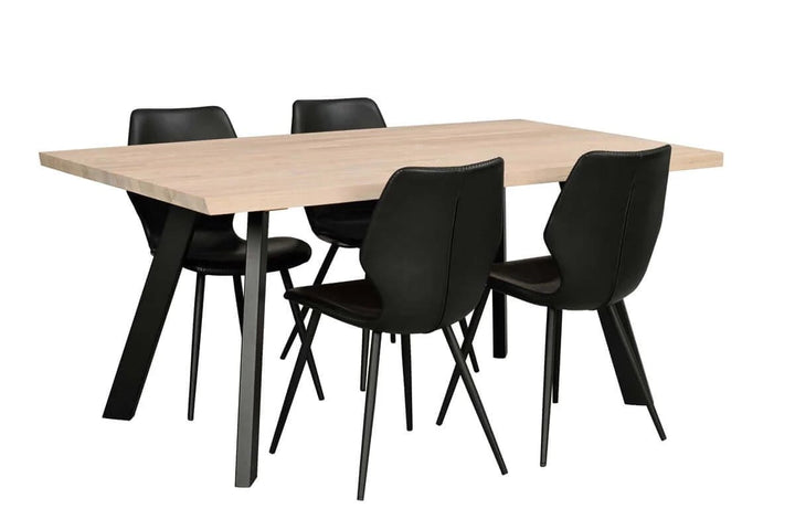 FRED MATBORD VITPIGMENTERAD/SVART 170 - Möbelhuset