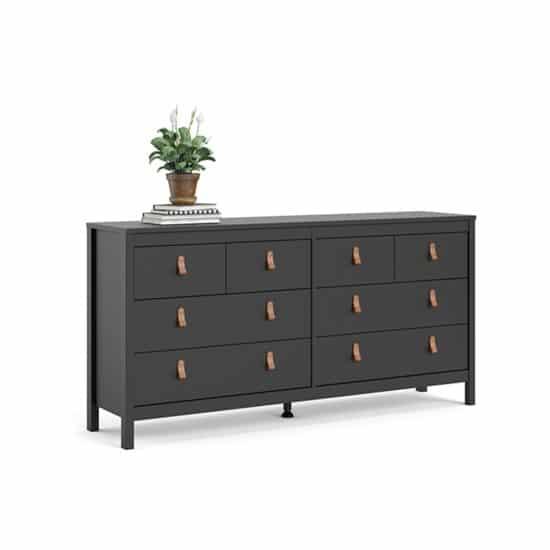 MADRID BYRÅ DUBBEL 4+4 SVART - Möbelhuset