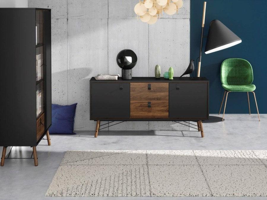 RY SIDEBOARD SVART/VALNÖT - Möbelhuset