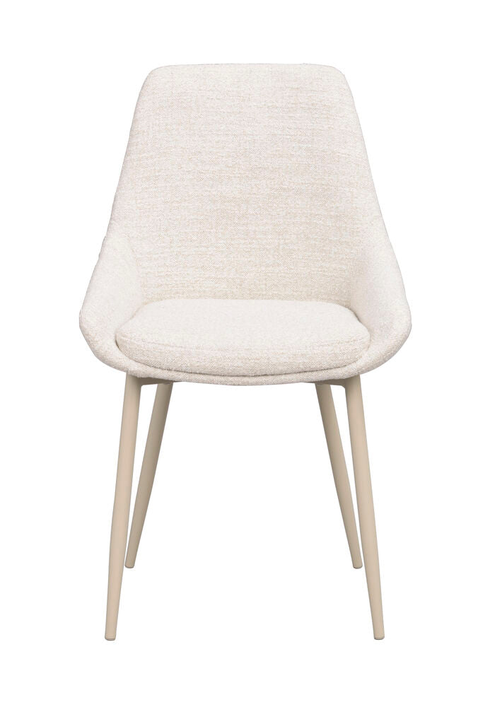 Sierra stol ljusbeige tyg/beige metallben