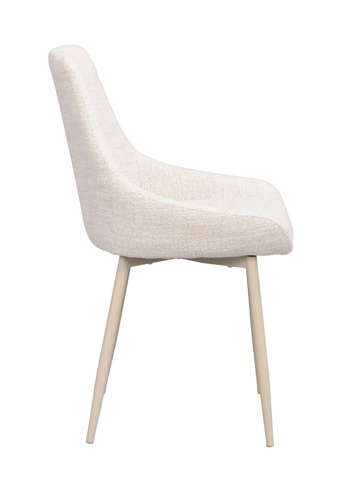 Sierra stol ljusbeige tyg/beige metallben