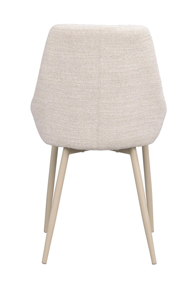 Sierra stol ljusbeige tyg/beige metallben