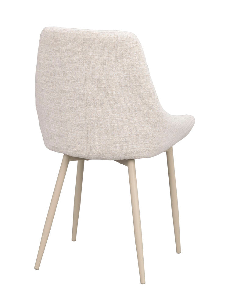 Sierra stol ljusbeige tyg/beige metallben