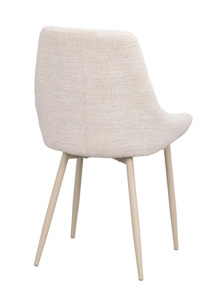 Sierra stol ljusbeige tyg/beige metallben