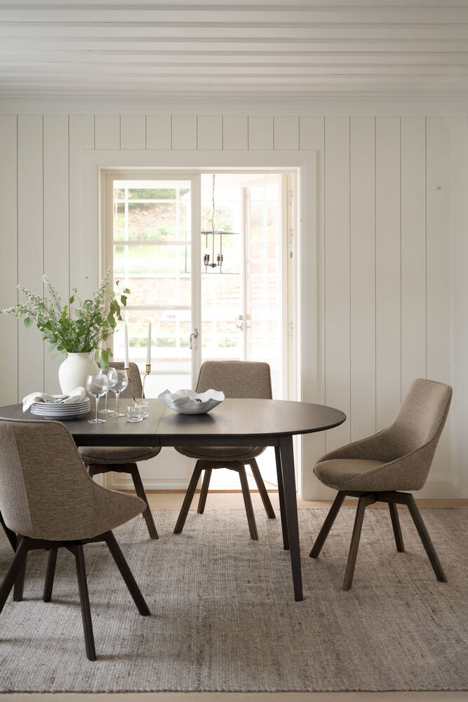 Filippa matbord ovalt 170/210 ek mörkbrun
