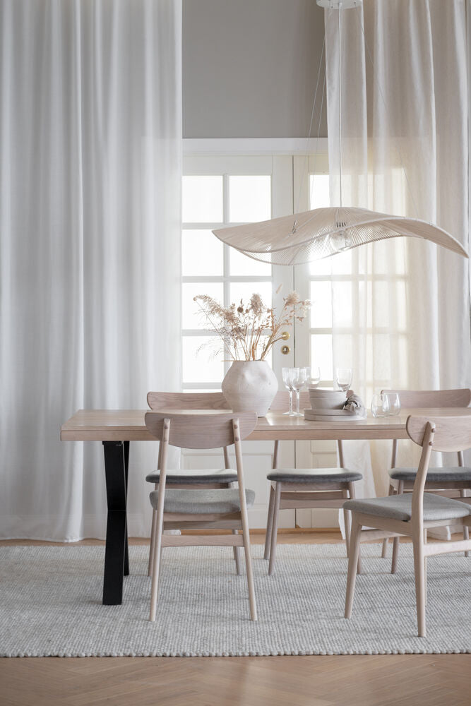 Rodham stol vitpigment ek/grå-beige