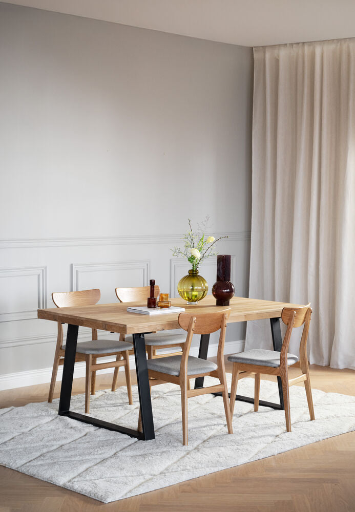Rodham stol ek/grå-beige