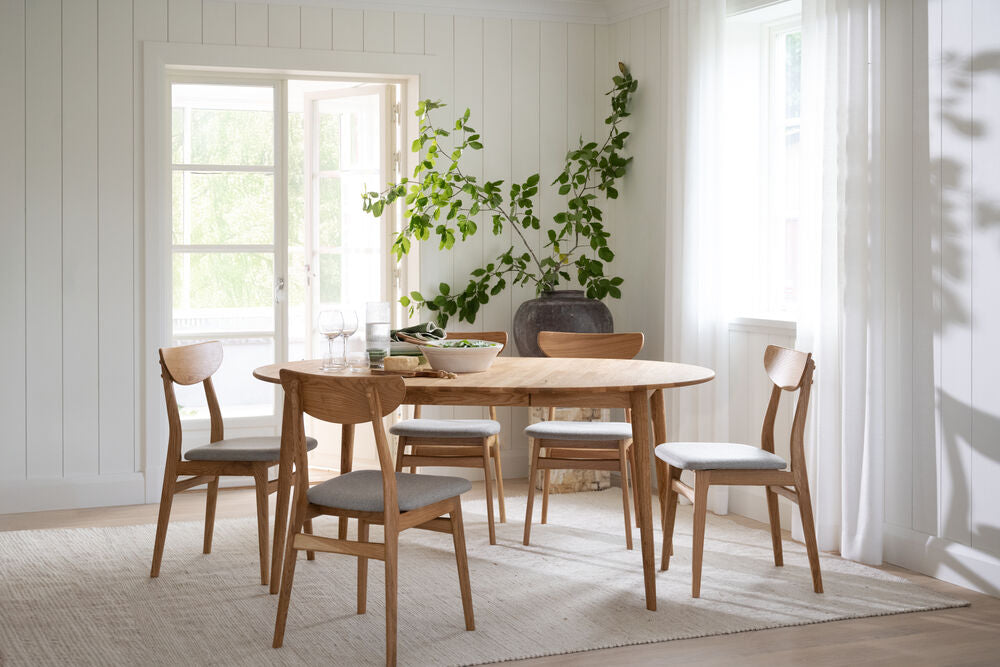 Rodham stol ek/grå-beige