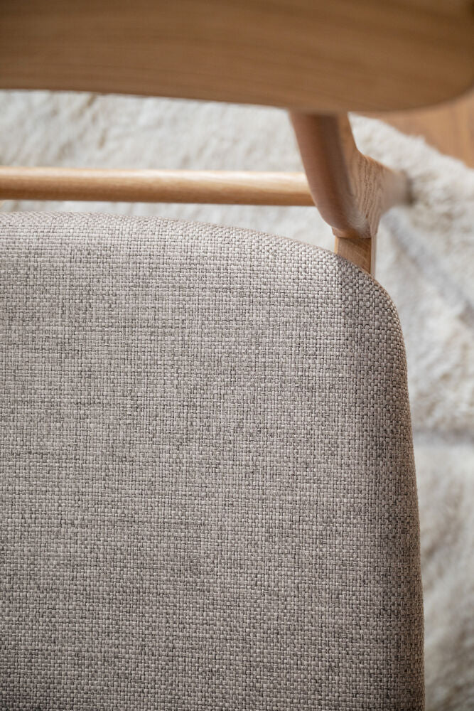 Rodham stol ek/grå-beige