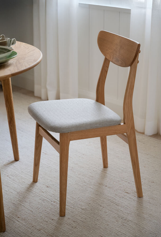Rodham stol ek/grå-beige
