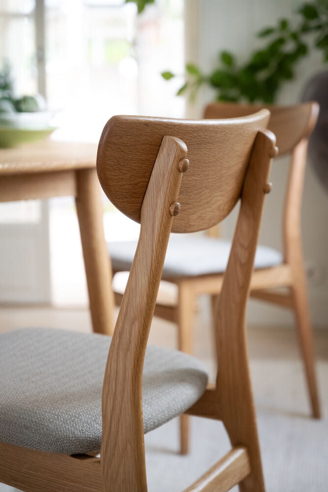 Rodham stol ek/grå-beige