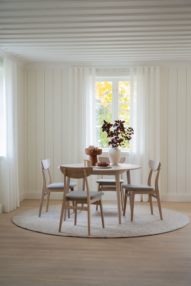 Rodham stol vitpigment ek/grå-beige
