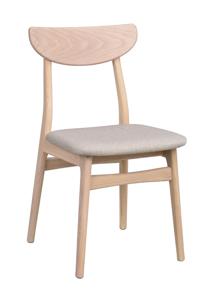 Rodham stol vitpigment ek/grå-beige