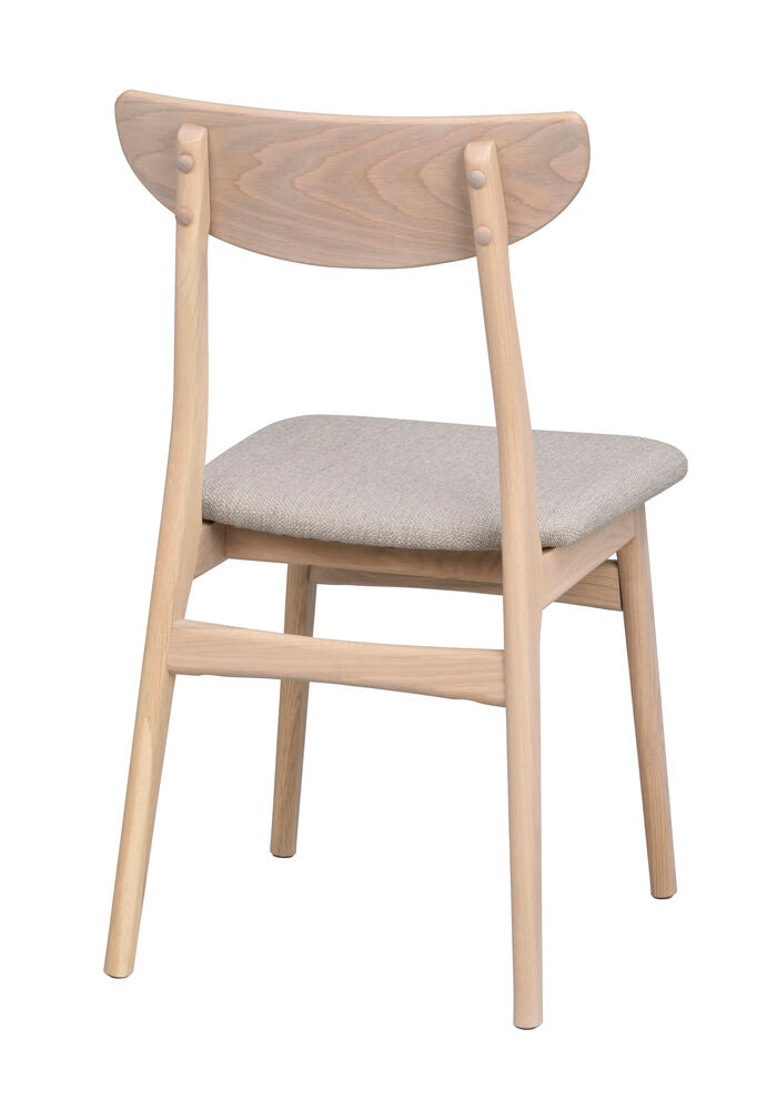 Rodham stol vitpigment ek/grå-beige