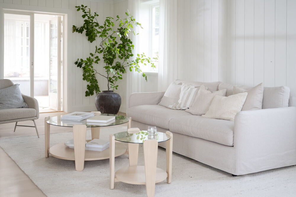 Eldwin fåtölj beige tyg/beige metall
