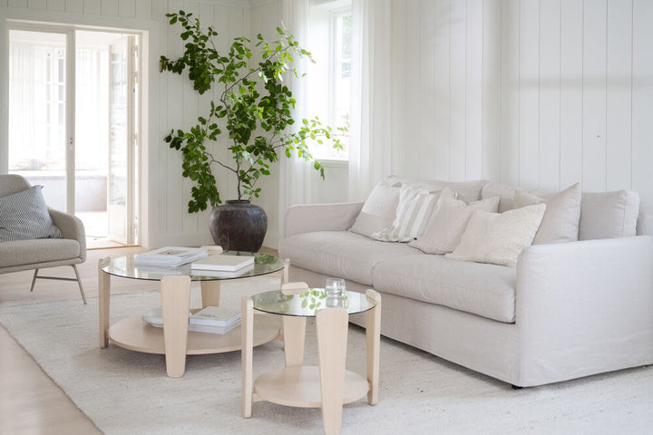 Eldwin fåtölj beige tyg/beige metall