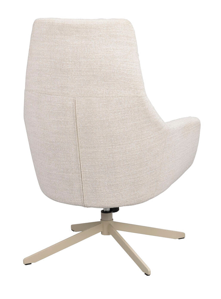 Conroe fåtölj ljusbeige tyg/beige metall snurr