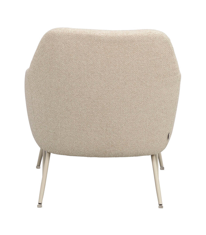 Eldwin fåtölj beige tyg/beige metall