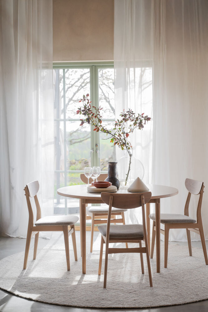 Rodham stol vitpigment ek/grå-beige