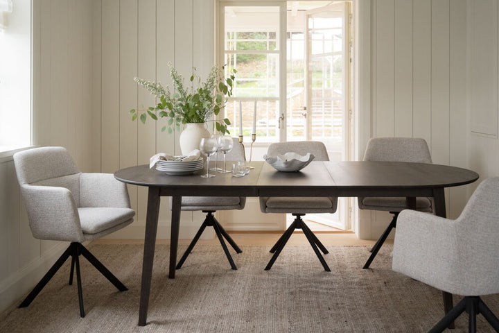 Filippa matbord ovalt 170/210 ek mörkbrun