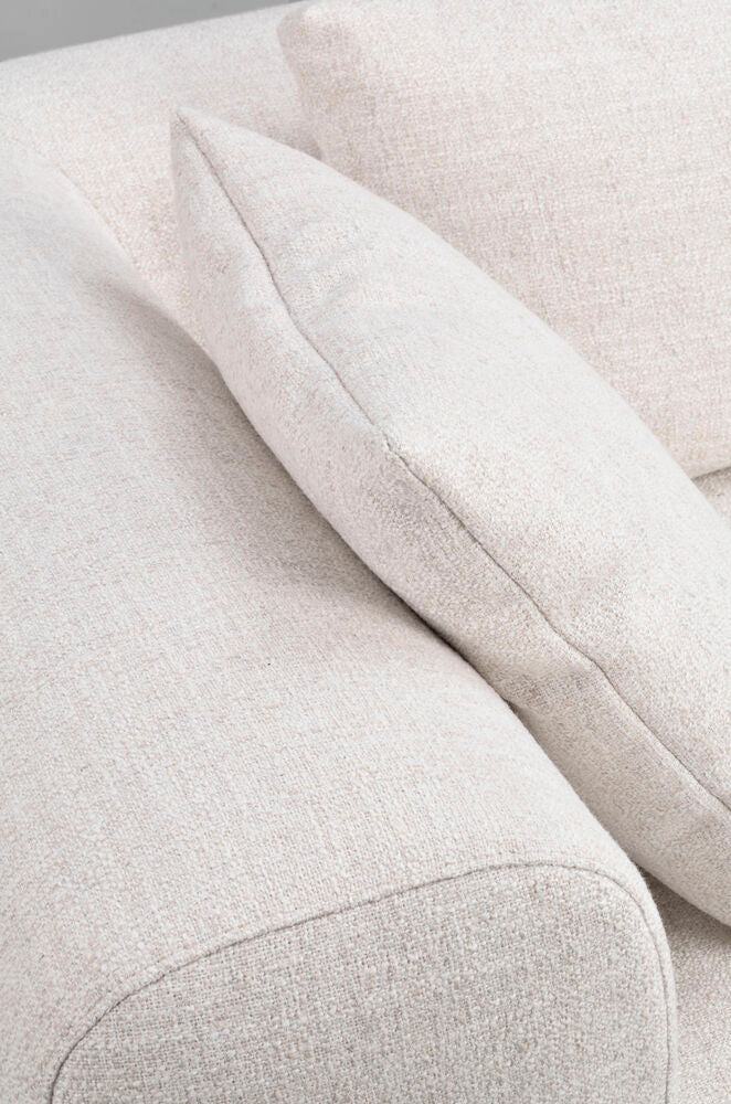 Falkner soffa 3-sits ljusbeige tyg Oscar #1 (k3)