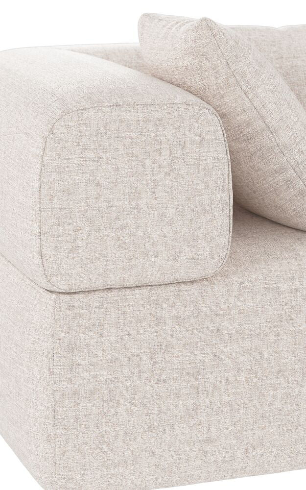 Falkner soffa 3-sits ljusbeige tyg Oscar #1 (k3)
