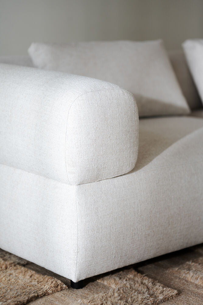 Falkner soffa 3-sits ljusbeige tyg Oscar #1 (k3)
