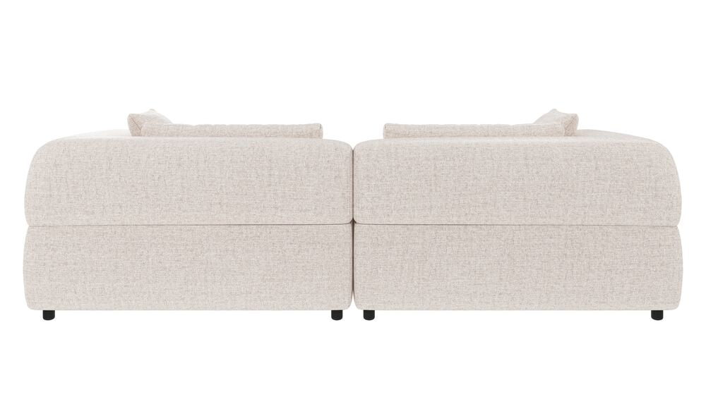 Falkner soffa 3-sits ljusbeige tyg Oscar #1 (k3)