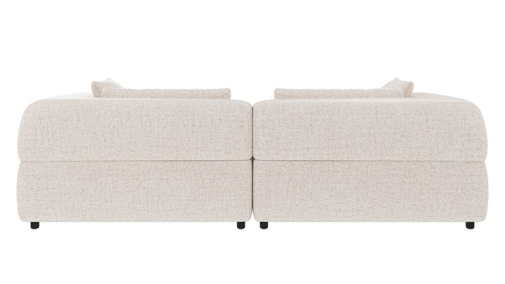 Falkner soffa 3-sits ljusbeige tyg Oscar #1 (k3)