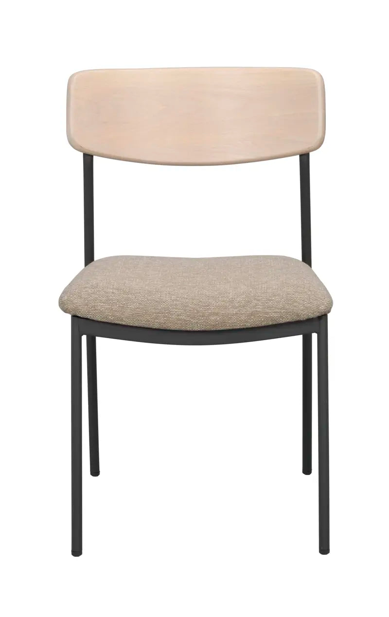Maymont Stol Vitpigmenterad/mörkbeige/svart